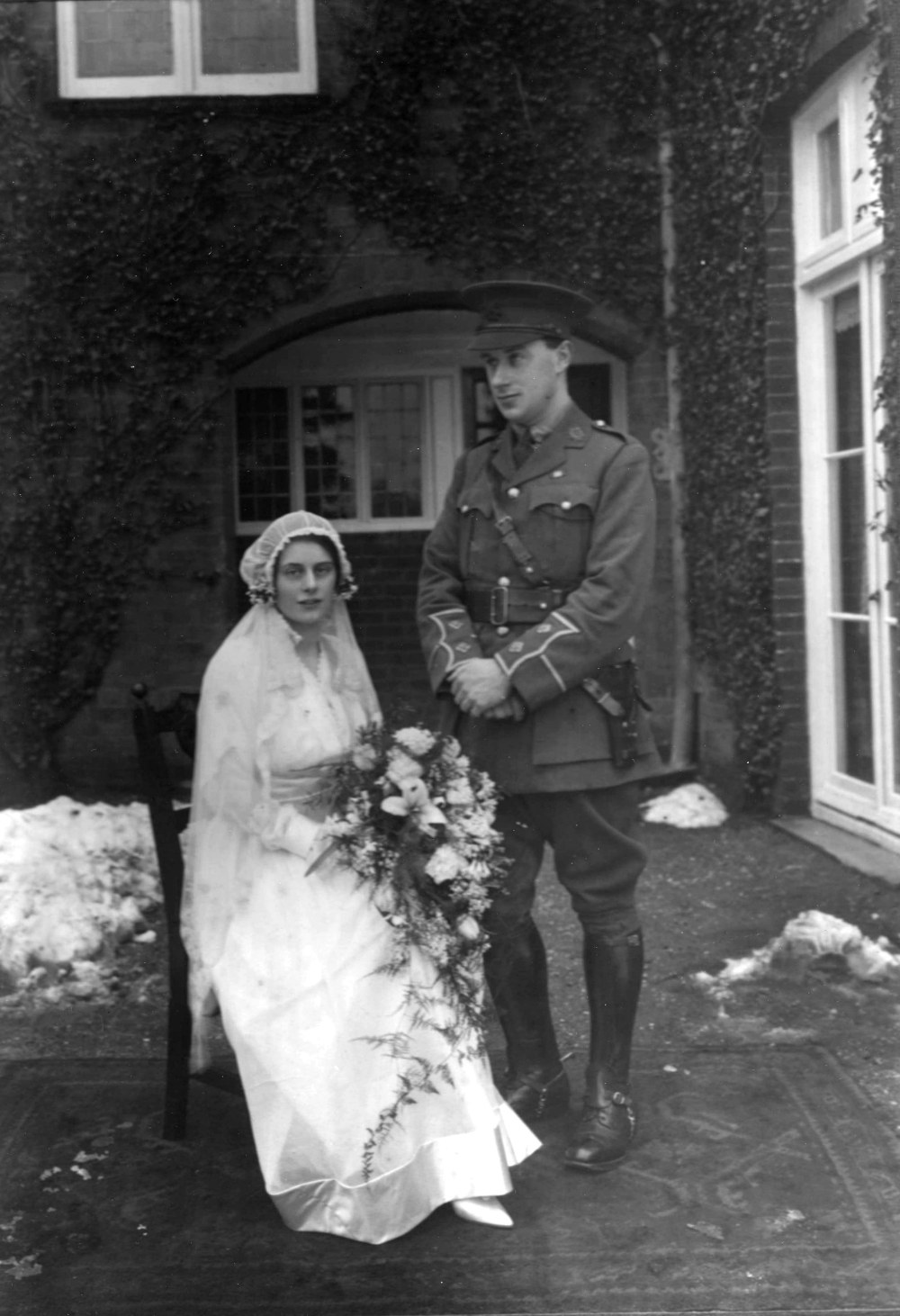 Alexander Wilson in First World War officer's uniform on his wedding day with Gladys in 1916. Image: (c) Alexander Wilson Estate. All rights reserved.