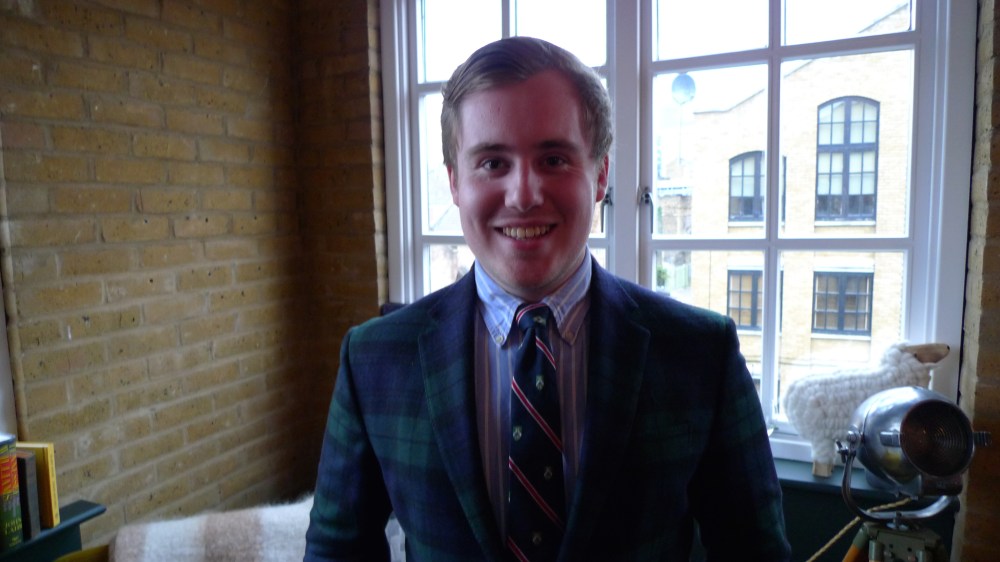 Christopher McGill in 2016- being interviewed about his journey to Lahore, Pakistan tracing the footsteps of his great grandfather Alexander Wilson. Image: Alexander Wilson Estate.