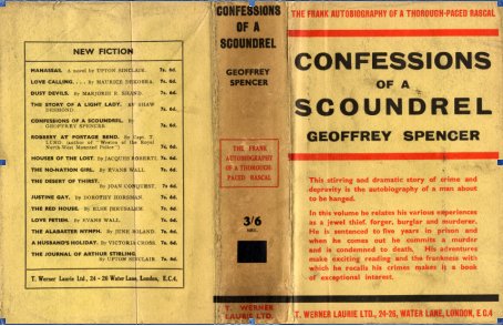 Cover of 'Confessions of a Scoundrel' by Alexander Wilson under the pseudonym 'Geoffrey Spencer.' Image: Random House.